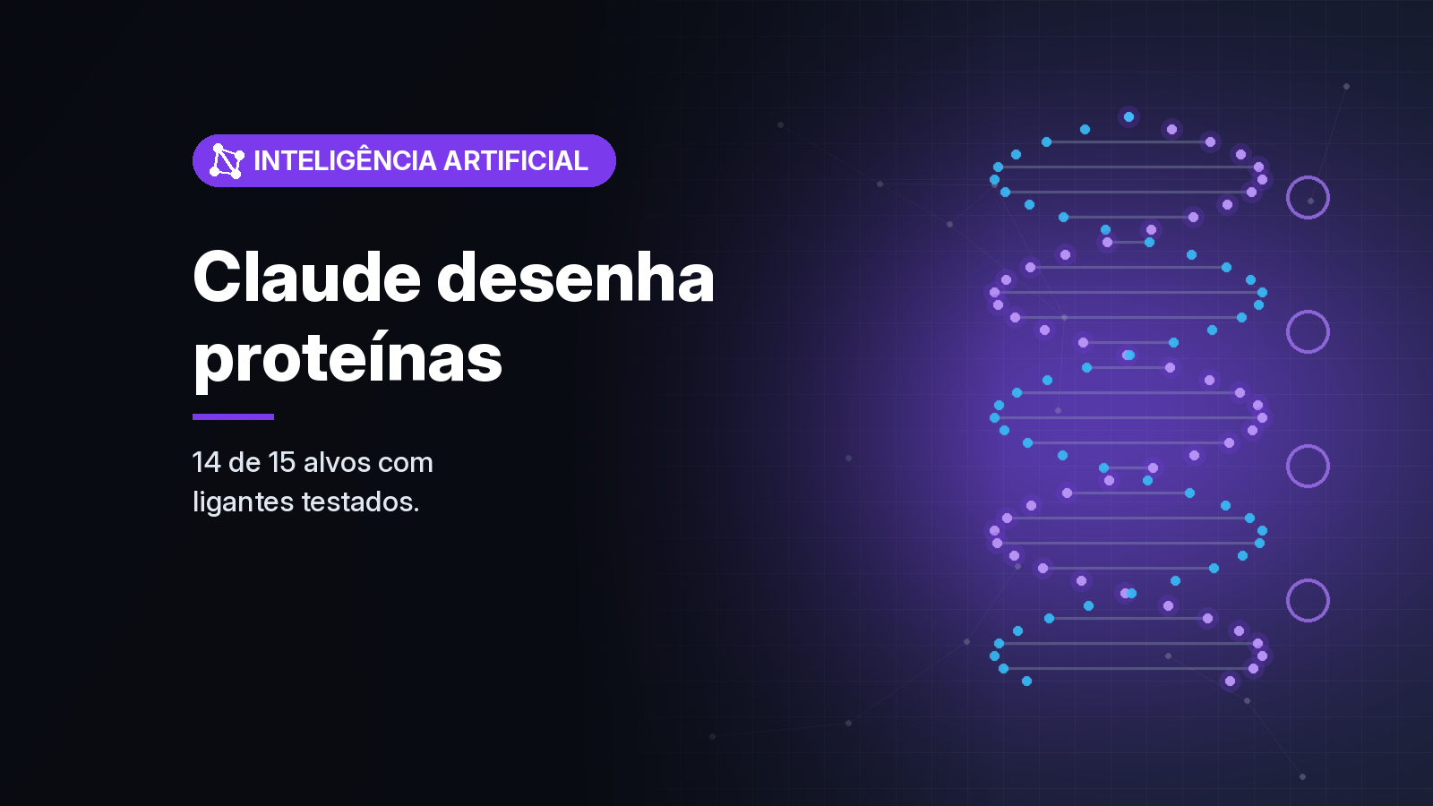 Claude projeta ligantes de proteínas para 14 de 15 alvos em teste validado por laboratórios externos