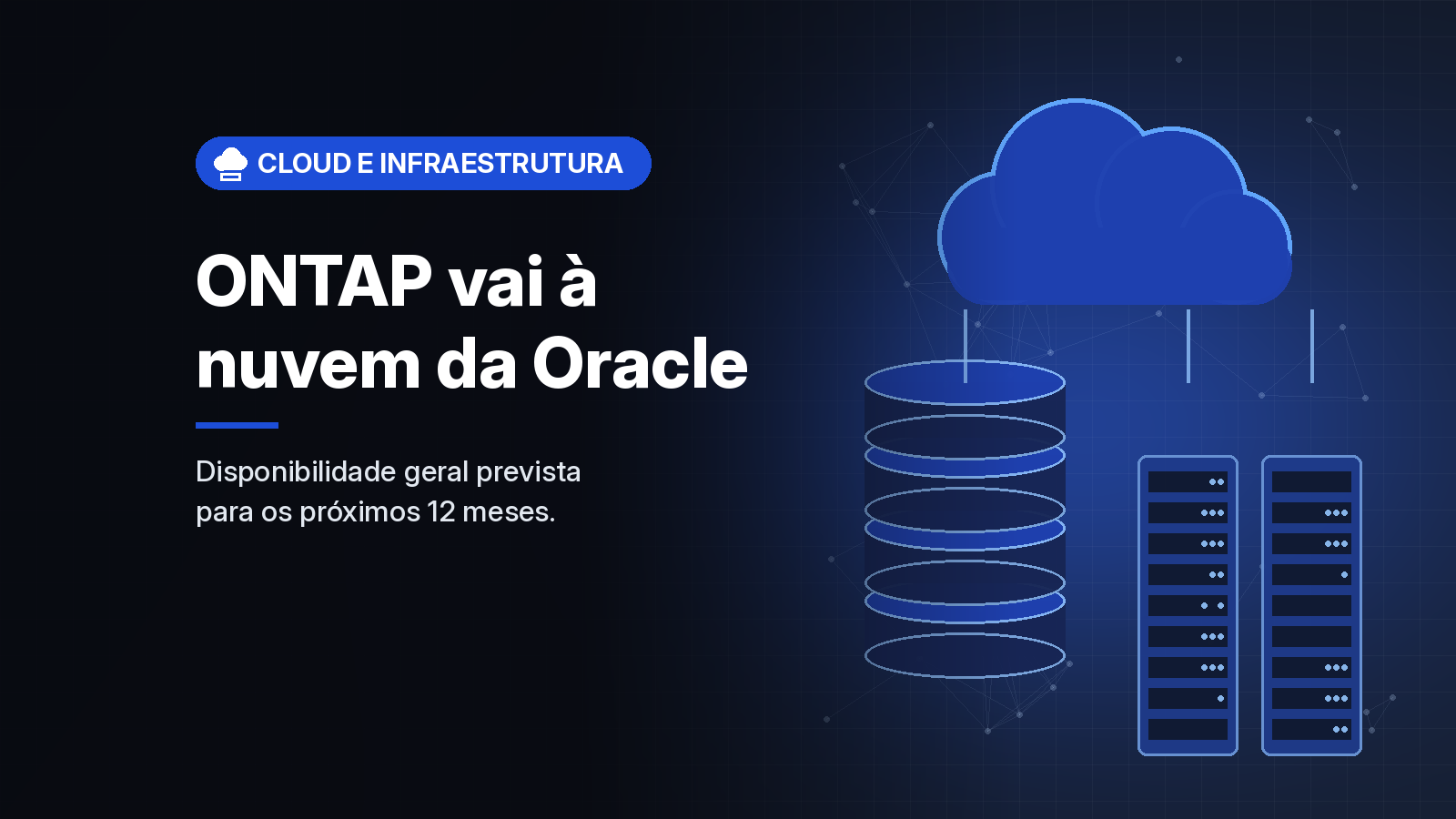 NetApp e Oracle vão levar o ONTAP como serviço nativo e gerenciado à nuvem da Oracle