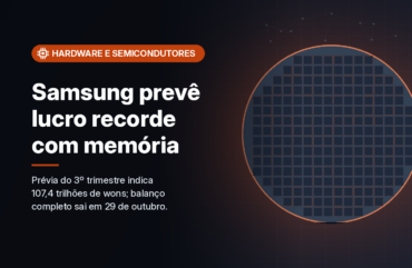 Samsung prevê lucro recorde de 107,4 trilhões de wons no 3º trimestre, puxado por memória para IA