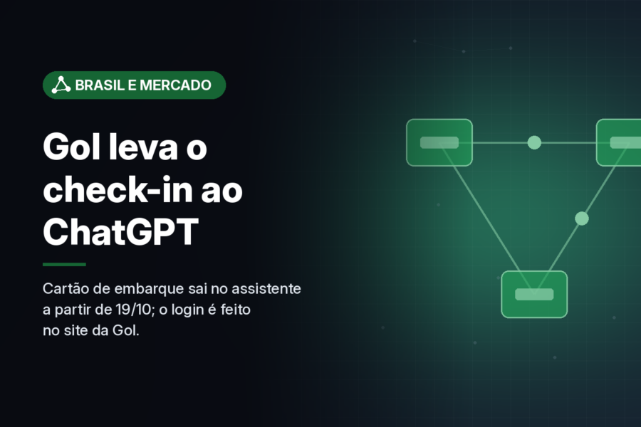 Gol lança check-in e cartão de embarque pelo ChatGPT; liberação para todos será em 19 de outubro