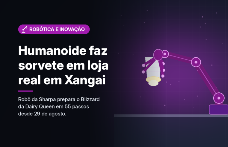 Humanoide da Sharpa passa a preparar sorvete em loja da Dairy Queen em Xangai