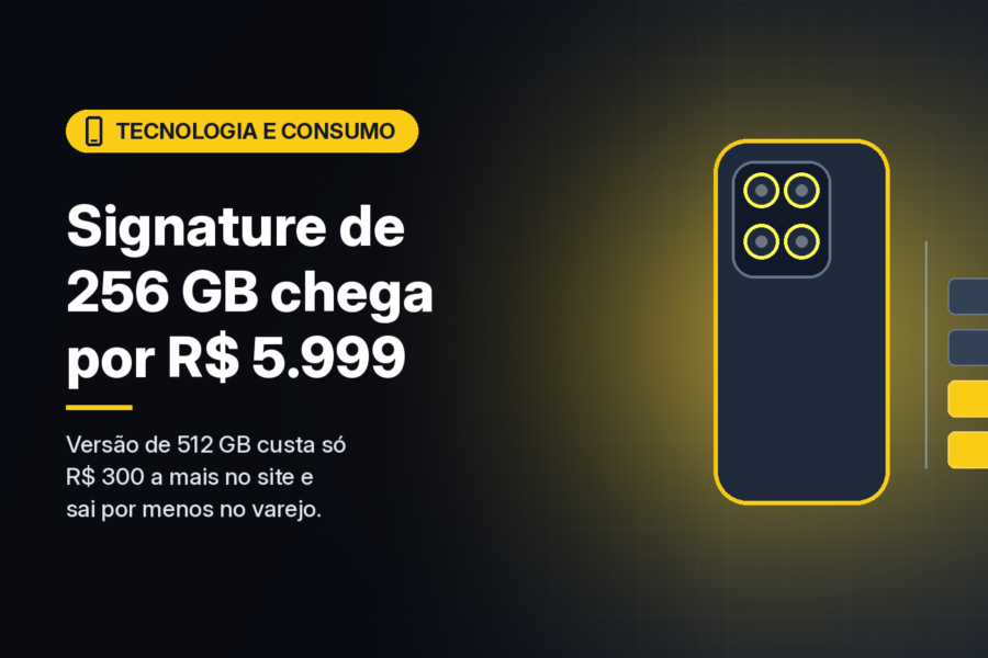 Motorola Signature ganha versão de 256 GB no Brasil por R$ 5.999, só R$ 300 abaixo da de 512 GB