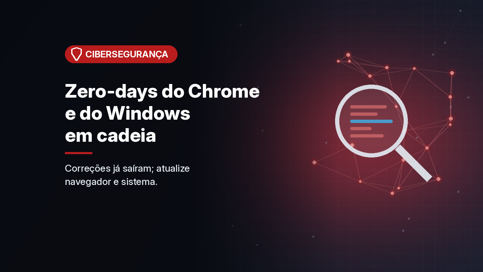 Grupos ligados à China encadearam zero-days do Chrome e do Windows para espionar ONGs e empresas