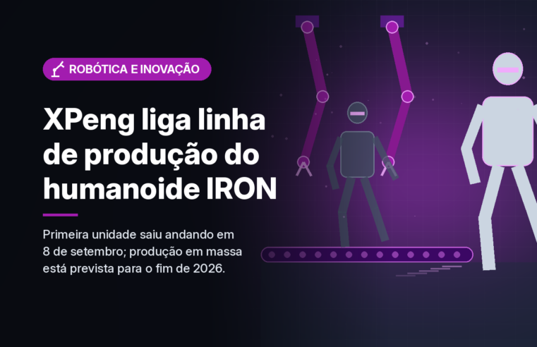 XPeng põe em operação linha de produção do humanoide IRON; produção em massa fica para o fim do ano