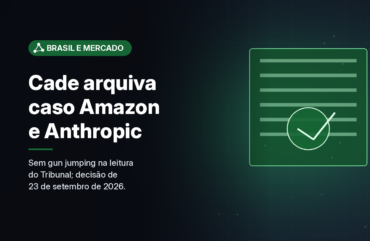 Cade arquiva APAC sobre investimento da Amazon na Anthropic e acordos de colaboração