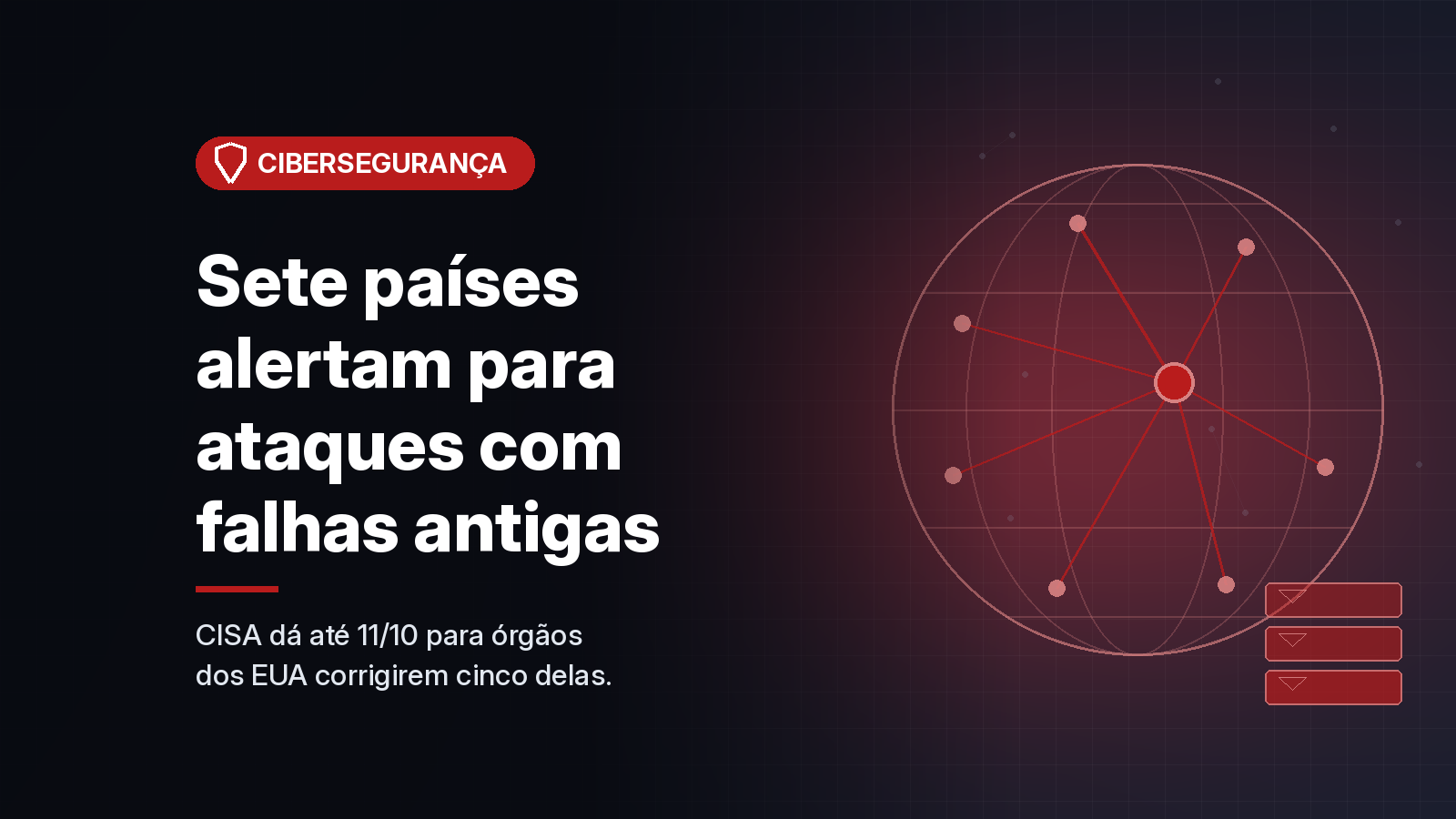 Alerta de sete países liga a chinesa Integrity Tech a invasões, e CISA dá até 11/10 para corrigir cinco falhas antigas