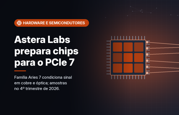 Astera Labs anuncia Aries 7, chips de sinal para PCIe 7 em cobre e óptica, com amostras no 4º trimestre
