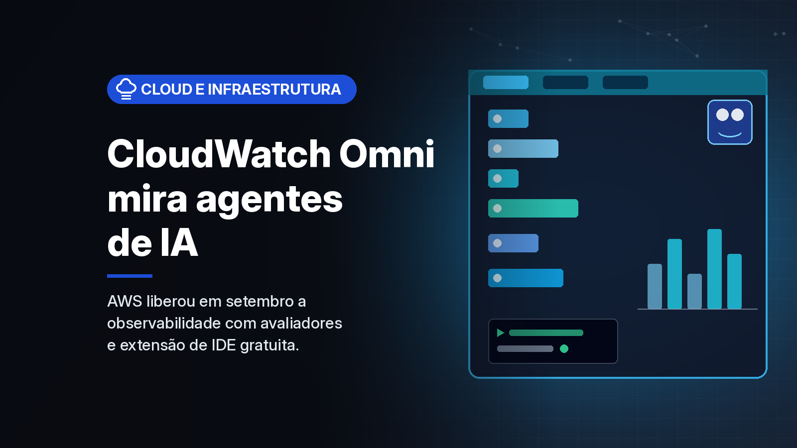 AWS lança CloudWatch Omni para observar e avaliar agentes de IA fora do console clássico