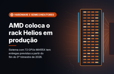 AMD lança o rack Helios com 72 GPUs MI455X e diz que ele já está em produção plena
