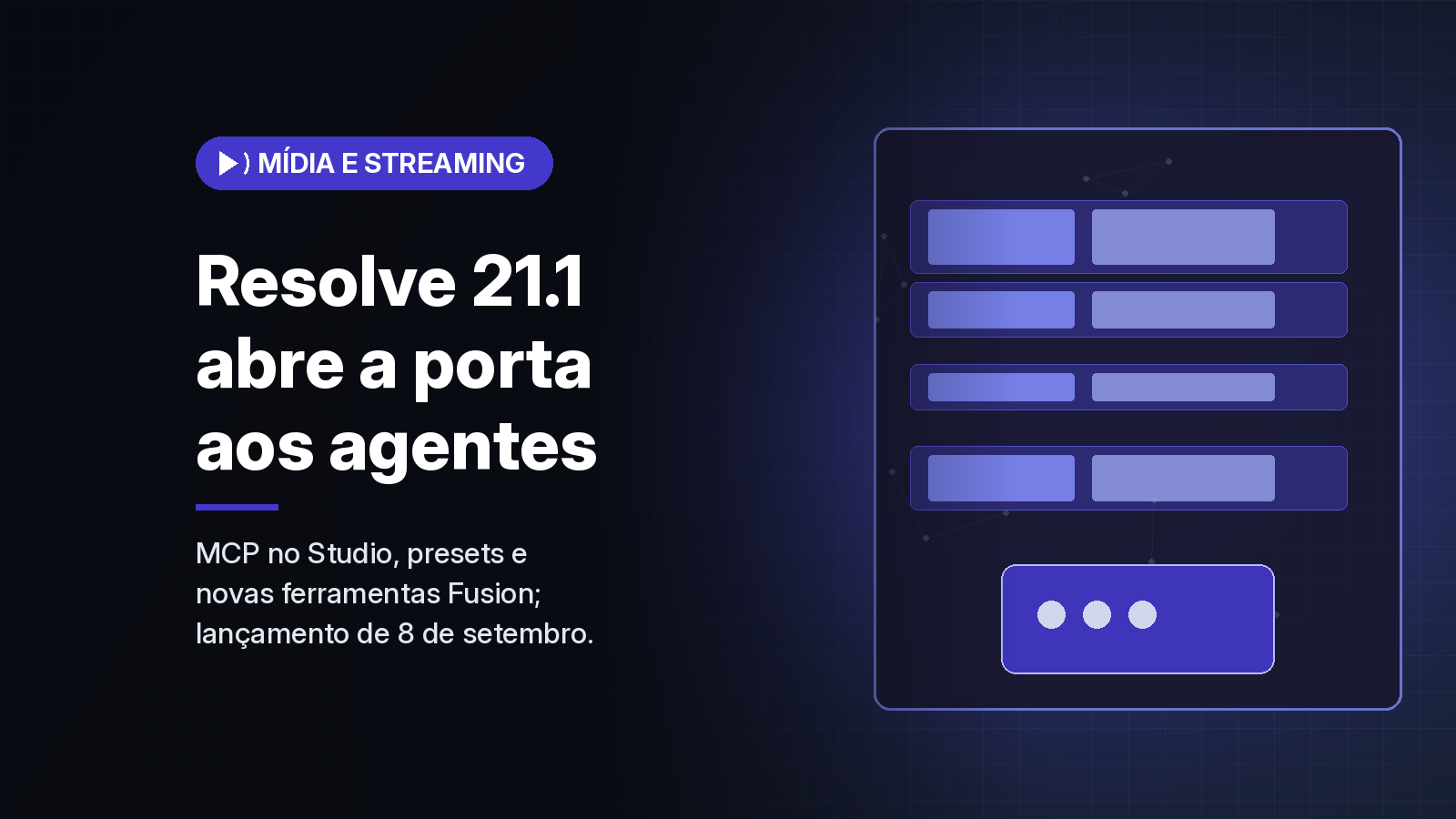 DaVinci Resolve 21.1 traz servidor MCP para assistentes de IA e presets no Inspector