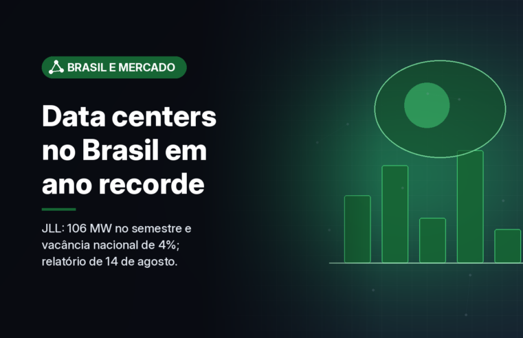 JLL: Brasil caminha para recorde de entregas de data centers em 2026, com vacância de 4%