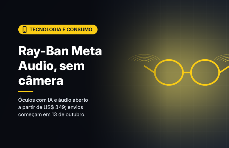 Meta lança Ray-Ban Meta Audio, óculos com IA sem câmera, a partir de US$ 349