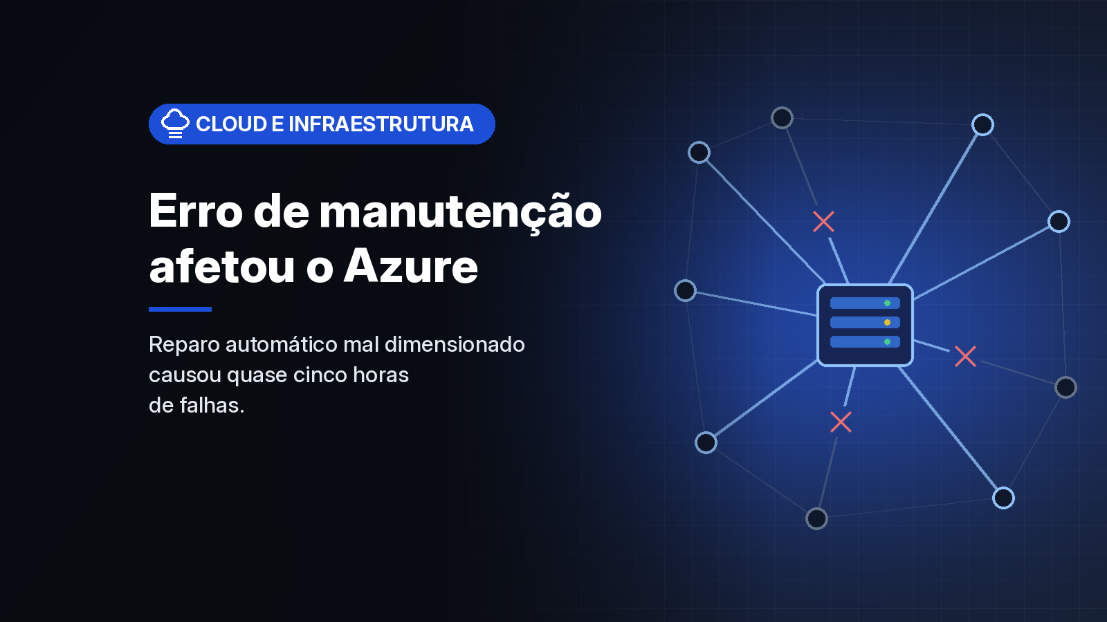 Erro em manutenção automatizada cortou acesso à região West US do Azure e afetou o Microsoft 365