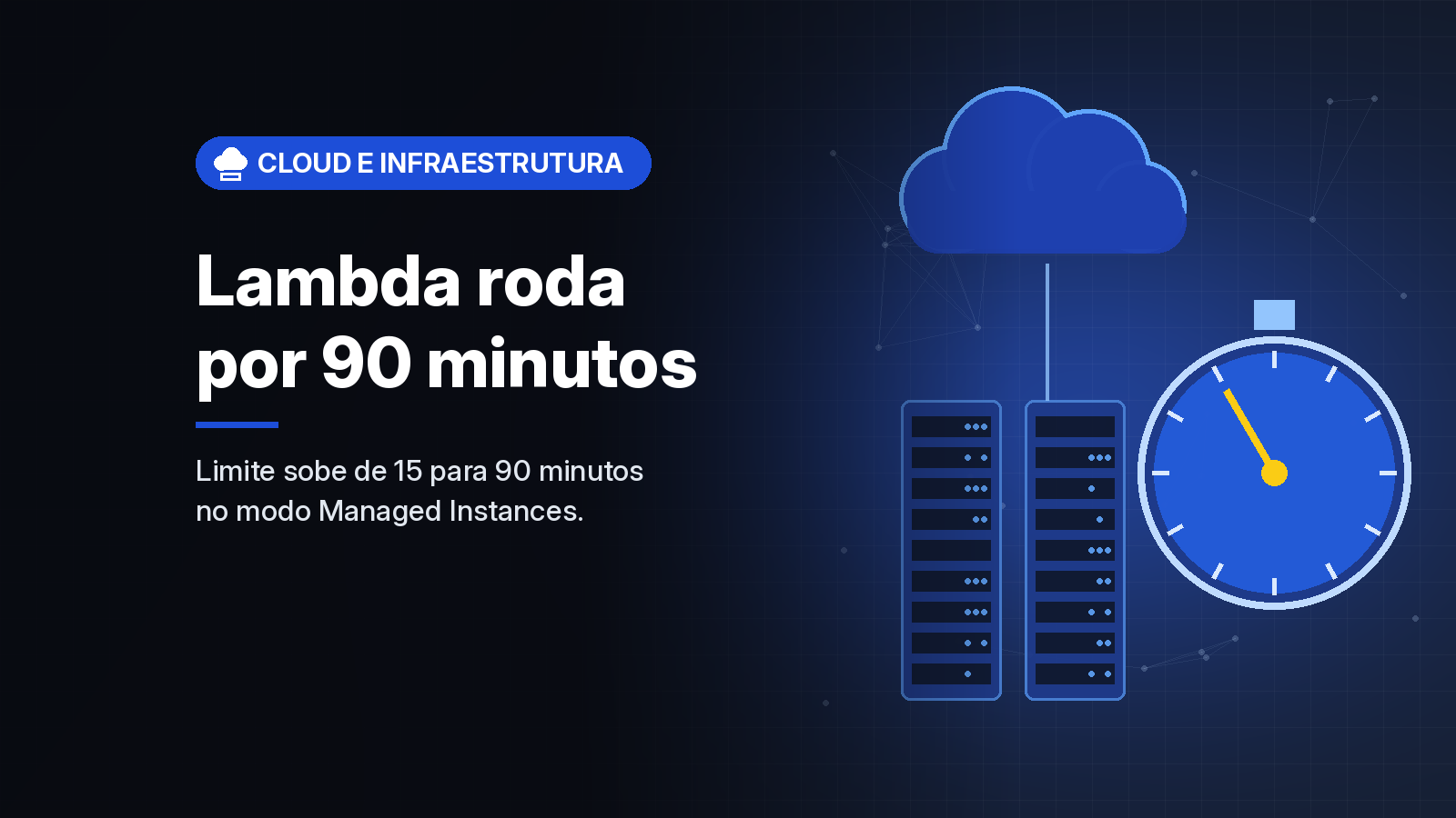 AWS Lambda passa a aceitar funções de até 90 minutos no modo Managed Instances